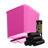 Pink Car Trash Can With Floor Mat Clip, Leakproof Portable Bin