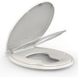 17" Toilet Seat Round with Toddler Seat Built in,2in1 Soft Close Toilet Seat for Toddlers
