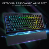Redragon K515 PRO Shiva RGB Wireless 98 Keys Mechanical Membrane Gaming Keyboard, Smooth Linear Switch, Detachable Wrist Rest