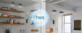 Herdio 5.25” 4PCS Flush Mount Bluetooth Ceiling Speaker System Max Power 600W Great For Humid Indoor