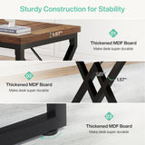Tribesigns 63" Large Industrial Executive Desk with Extra Thickened Tabletop & Metal Frame