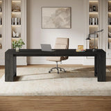 86.6" Two-Person Desk, Modern Executive Office Desk, Double Computer Writing Table for Home Office, Conference Room