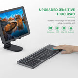 Foldable Keyboard Russian with Touchpad Portable Mini Bluetooth Wireless Folding Keyboard