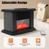 Mini Warmer Fan Space Heater Electric Fireplace Heater with Remote Control