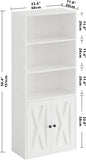 IRONCK Industrial Bookshelves and Bookcases with Doors 11.8 in Depth Floor Standing 5 Shelf