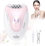 Dual-Head Rechargeable Electric Epilator for Women Intimate Grooming Body Hair Removal