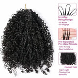 Small Spirals Curly Crochet Human Hair Extensions Deep Pixie Curls Crochet Hair Pre Separated
