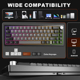 YUNZII AL68 Silver Wireless Custom Mechanical Keyboard