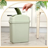 Pcs Bathroom Trash Can with Swing Lid Small Garbage Can Plastic Bathroom Trashcan