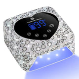 UV LED Nail Lamp 72W Rechargeable Sparkly Wireless Nail Dryer Gel Polish Light with 5 Timer Setting
