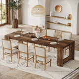 Tribesigns 86.61-Inch Dining Table for 6-8 People, Modern Narrow Long Kitchen Table