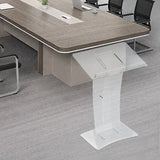 Acrylic Podium Modern Clear Lectern 7.8mm Thick with Storage Shelf for Conference Wedding