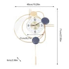 Wall Clock 27.95" Large Metal Hanging Clocks Silent Modern Art Home Décor