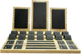 Wooden Jewelry Display Stand Set Storage Rack for Necklace Pendant Ring