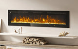 50/60-inch Smart Electric Fireplace Heater with Realistic Flame