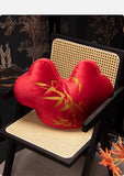 Creative Backside Cushion Emboidery Pillow Bamboo Retro Decorative Pillow Cover For Sofa Chair Bedding Fan Cushion