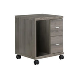 Modern Brown Laminate Mobile File Storage Cabinet with Printer Cart for Office Work
