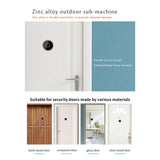 3.5 Inch Peephole Door Video Camera 120° Wide View Angle 1MP Wireless Video Doorbell