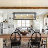 Retro Industrial Chandelier for Table Dining Room Kitchen Island Bar Light Pendant