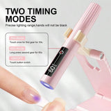 Rechargeable Handheld UV Nail Lamp With Stand, Mini Portable Wireless Nail Lamp With LCD Display,