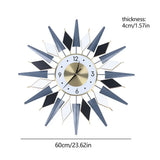 23.6 Inch Modern Large Decorative Wall Clock Silent Non Ticking