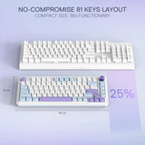 Redragon K673 MAX 75% Wireless Gasket RGB 81 Keys PBT Mechanical