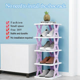 6 Tier Collapsible Vertical Shoe Rack with Space-Saving  for Rooms
