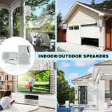 Herdio 3.5'' 2PCS Passive Outdoor Speakers Wired Waterproof 200W 3 Way Premium Mountable Wall Mount