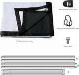 Foldable 70" Projector Screen w/ Lightweight Telescopic Pole Frame for Home