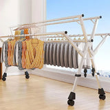Adjustable Heavy-Duty Stainless Steel Indoor/Outdoor Clothes Drying Rack