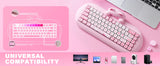 YUNZII C68 Wireless Gaming Keyboard, Hi-Fi Cute Cat Custom RGB Mechanical Keyboard, Silicone 65% Hot Swap Ergonomic Kitty Keeb