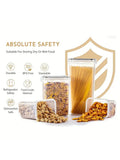 42pcs Sealed food storage containers with LIDS plastic kitchen pantry, dry cargo jars of lactose,