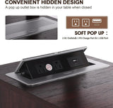 End Table with Wireless Fast Charging Station Set of 2 for Living Room