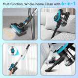 TASVAC 28KPa Cordless Vacuum Cleaner Powerful Suction 6-in-1 Lightweight