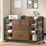 44" File Cabinet, Filing Cabinets fits Legal, Letter, A4 Size, 2 Drawer Office