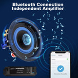 STUDIOFINIX 4 Inch Bluetooth Ceiling Speakers, 160W 2-Way, Wired Surround Sound, Flush Mount,