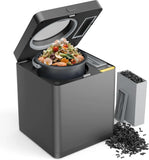 Electric Compost Bin for Kitchen, 3L Smart Countertop Composter with Odorless Auto-Cleaning