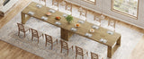 Tribesigns 86.61-Inch Dining Table for 6-8 People, Modern Narrow Long Kitchen Table