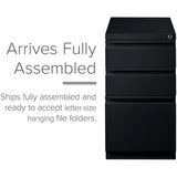 3 Drawers 27.75 Vertical Black Metal Filing Cabinet Lockable PreAssembled Stationary Letter Size