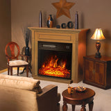 18Inch Electric Fireplace Insert, Freestanding & Recessed Electric Stove