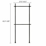Garment Rack Hanger Organizer Ceiling Top & Floor Metal Closet
