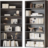 IRONCK 6-Tier Bookcase Set of 2, 70" Height Floor Standing Display Storage Shelves for Home