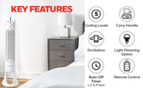 Honeywell QuietSet Whole Room Oscillating Tower Fan with Remote, White
