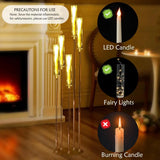 2pcs 5 Arm Floor Candelabra Acrylic Floor Candle Holder for Wedding
