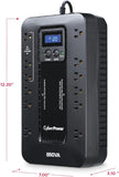 UPS Battery Backup and Surge Protector 850VA/510W w/ 12 Outlets for Home