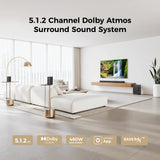 5.1.2ch Soundbar Surround Sound System for TV with 6.5" Subwoofer