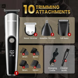PRITECH Beard Trimmer for Men 3 in 1 Hair Clippers for Men Kit Nose Ear Micro Electric Shaver Mens Grooming Set