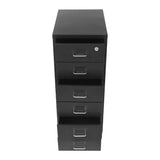 6 Drawer File Cabinet with Lock, Vertical Filing Storage Cabinets with Wheels