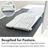 Ergonomic Wireless Split Keyboard with Backlit 100-Key Layout for Carpal