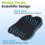 Comfort Car Wedge Seat Cushion For Car Driver Seat Office Chair Wheelchair Memory Foam Seat Cushion